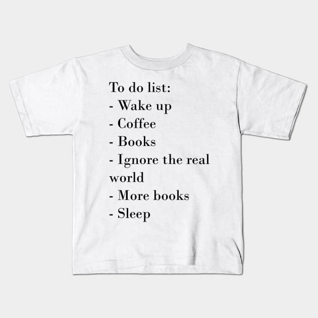 To Do List Kids T-Shirt by Carol Oliveira